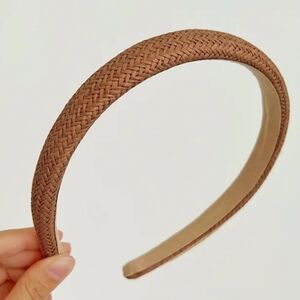 #96. Dark brown Raffia Headband